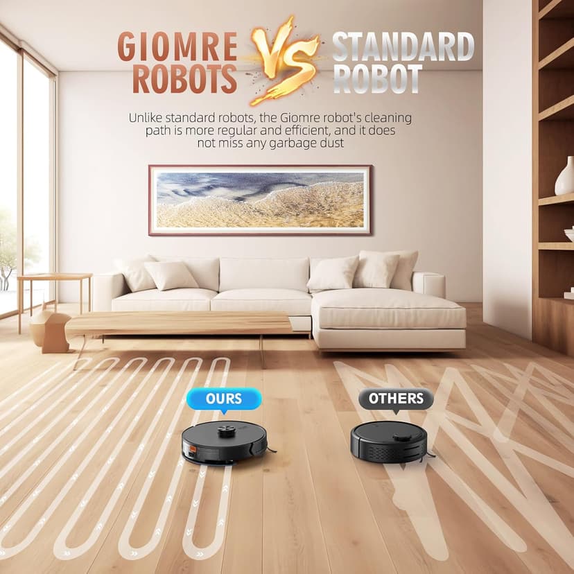 3-in-1 Robot Vacuum and Mop Combo, Self Emptying Station for 60 Days, Robotic Vacuum Cleaner with LiDAR Navigation & Max Strong 5000Pa Suction, 2.4G WiFi/Alexa/App Control, Self-Charging Base