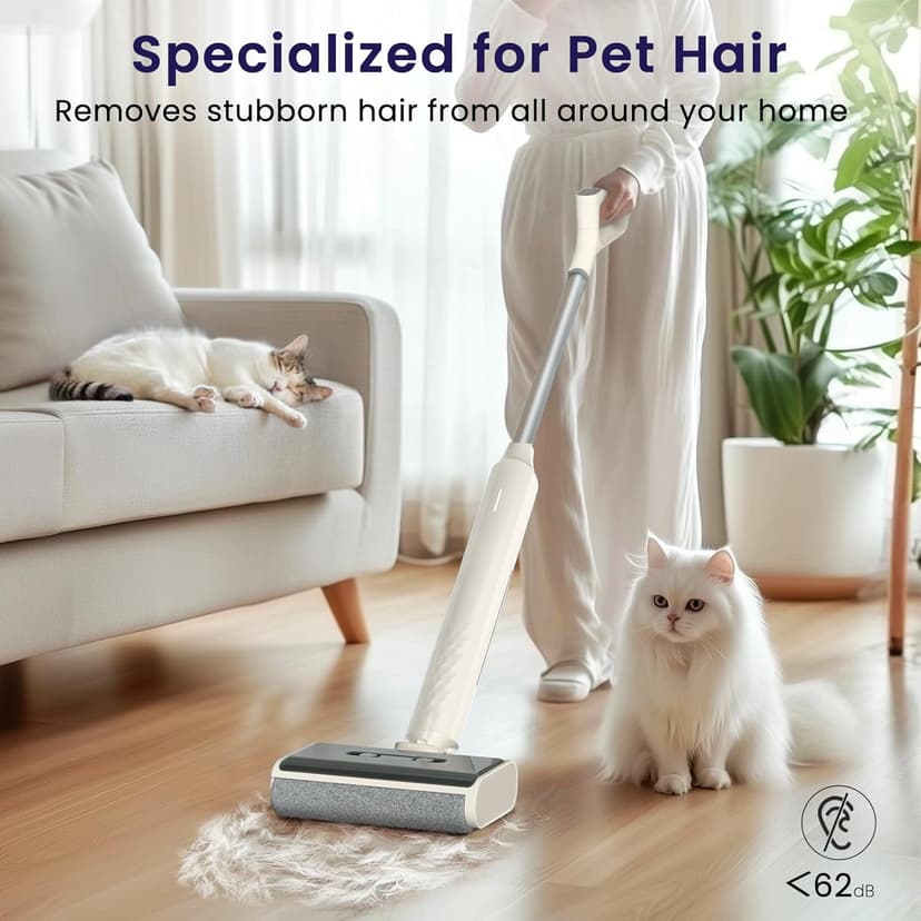 Lefant LS100 Cordless Wet Dry Vacuum Mop - 2-in-1 Self-Cleaning, Lightweight Stick Vacuum with 60 Min Runtime,Powerful Suction for Carpet,Tile,Pet Hair, Hardwood Floors,Ivory White