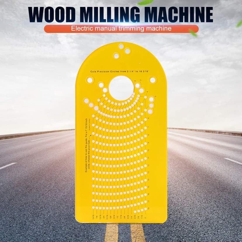 KASCLINO Circle Cutting Jig for Plunge Router, High Accuracy Groove Milling Circle Cutting Jig for Making Speaker Cutouts Cut Circles for Woodworking Tool(Yellow)