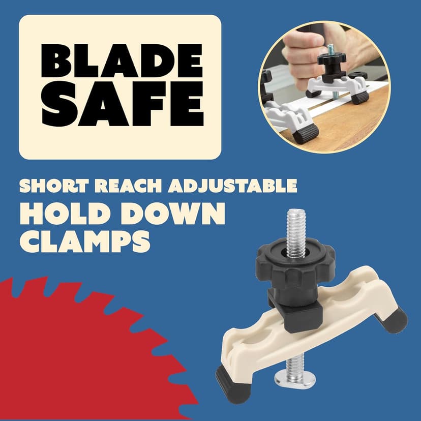 Adjustable Taper/Straight Line Jig with Blade Safe Hold Downs, Great for Tapering Table & Chair Legs, Fast Tapered Cutting Taper Jig for Table Saw