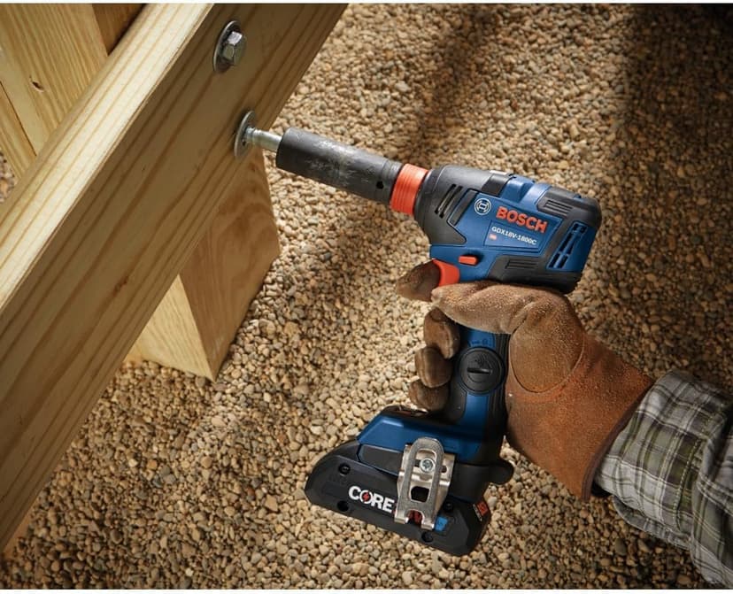 Bosch GDX18V-1800B12 18V Two-In-One 1/4 In. and 1/2 In. Bit/Socket Impact Driver/Wrench Kit with 2 Ah Standard Power Battery