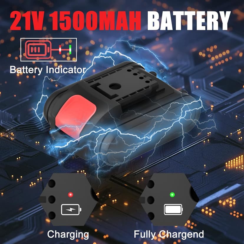 GardenJoy 20v Cordless Drill Set, Power Electric Kit Battery With Charger 30Nm 2-Speed 3/8" Keyless Chuck 24+1 Torque Drill Driver screwdriver Bits with LED Electric Work Light for Women DIY