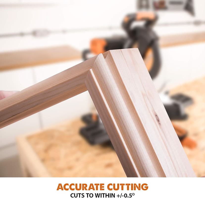 Evolution Power Tools R255SMS-DB+ 10-Inch Dual Bevel Sliding Miter Saw Multi-Material, Multipurpose Cutting Cuts Metal, Plastic, Wood 45˚-45˚ Double Bevel & 50˚-50˚ Miter TCT Blade Included