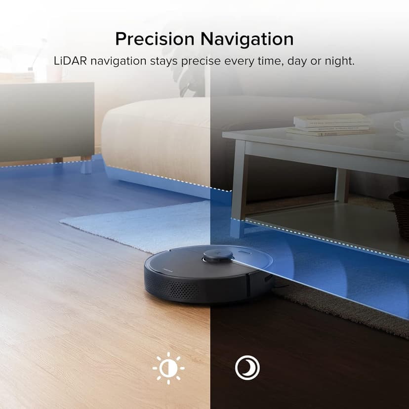 roborock S4 Max Robot Vacuum with Lidar Navigation, 2000Pa Strong Suction, Multi-Level Mapping, No-go Zones, Ideal for Carpets and Pets Robotic Vacuum
