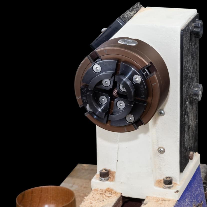 4 Inch Wood Lathe Chuck Set 1"X8TPI Thread & 3/4"X16TPI Adapter, Self-Centering 4 Jaw Wood Turning Chuck