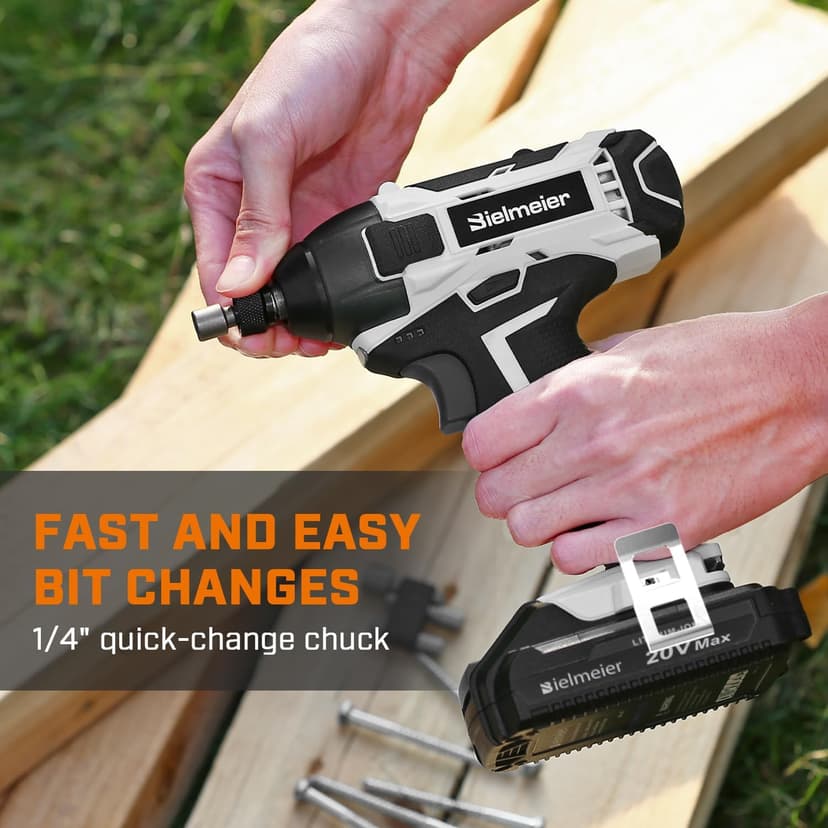 20V Cordless Drill Sets Combo Kit,3/8” Drill and 1/4” Impact Driver Set Perfect for Home Repair,with LED Light,33-Piece Drill Bit Set & Bag,Charger, Battery Pack,And Carrying Bag
