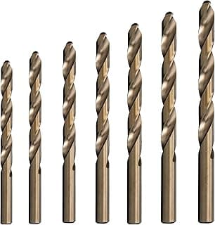 Drill America 7 Piece Cobalt Drill Bit Set, Plastic Pouch Case, DWDCO Series