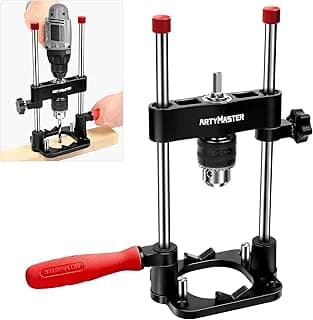Portable Drill Guide for Straight Holes, Portable Drill Press Adapter for Hand Drill, Stable & Accurate, Includes Chuck Key, Drill Straight Hole Jig for Woodworking, DIY WT116A