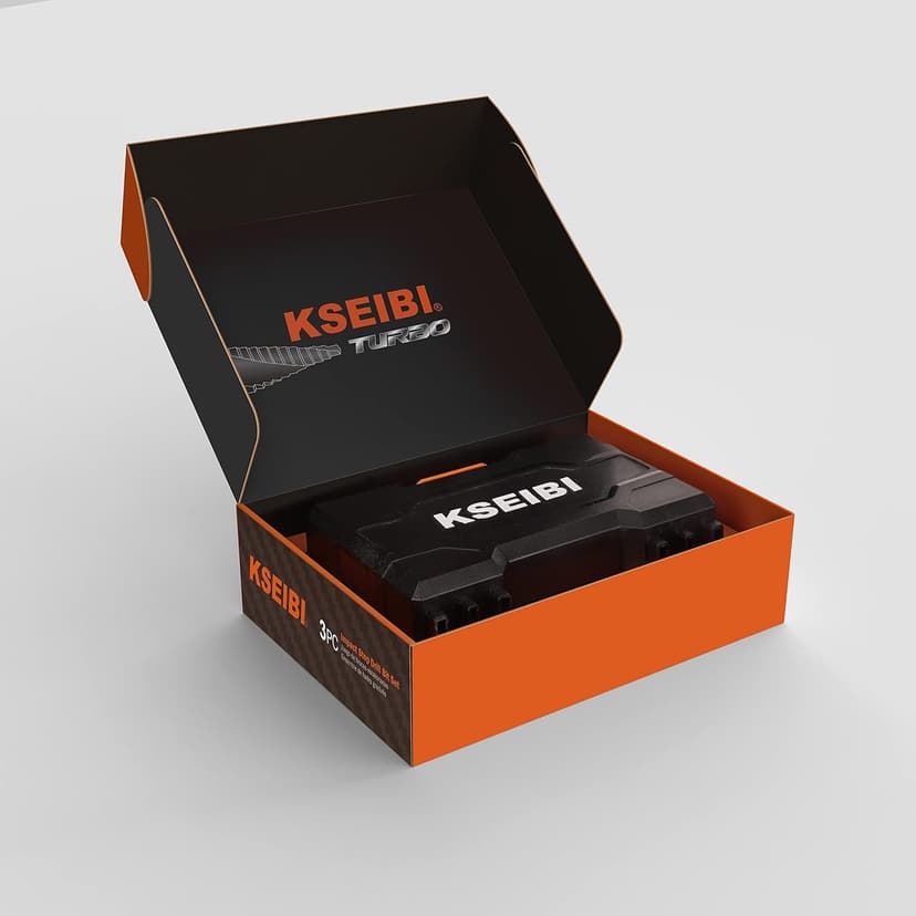KSEIBI Unibit 3-Piece High-Speed Steel Step Drill Bit Set - for Stainless Steel, Aluminium, Wood