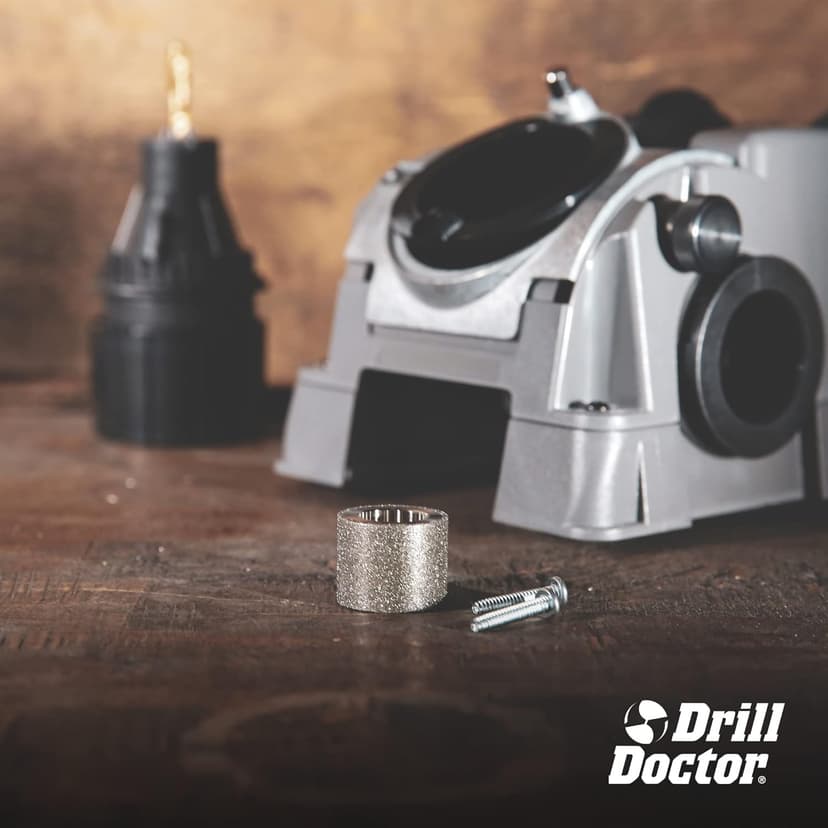 Drill Doctor DD500X Twist Drill Bit Sharpener - 3/32" to 1/2" - Electric Sharpener - High Speed & Portable - For Steel, Masonry, Carbide & Tin-Coated Drill Bits - Adjustable 118° or 135° Angle