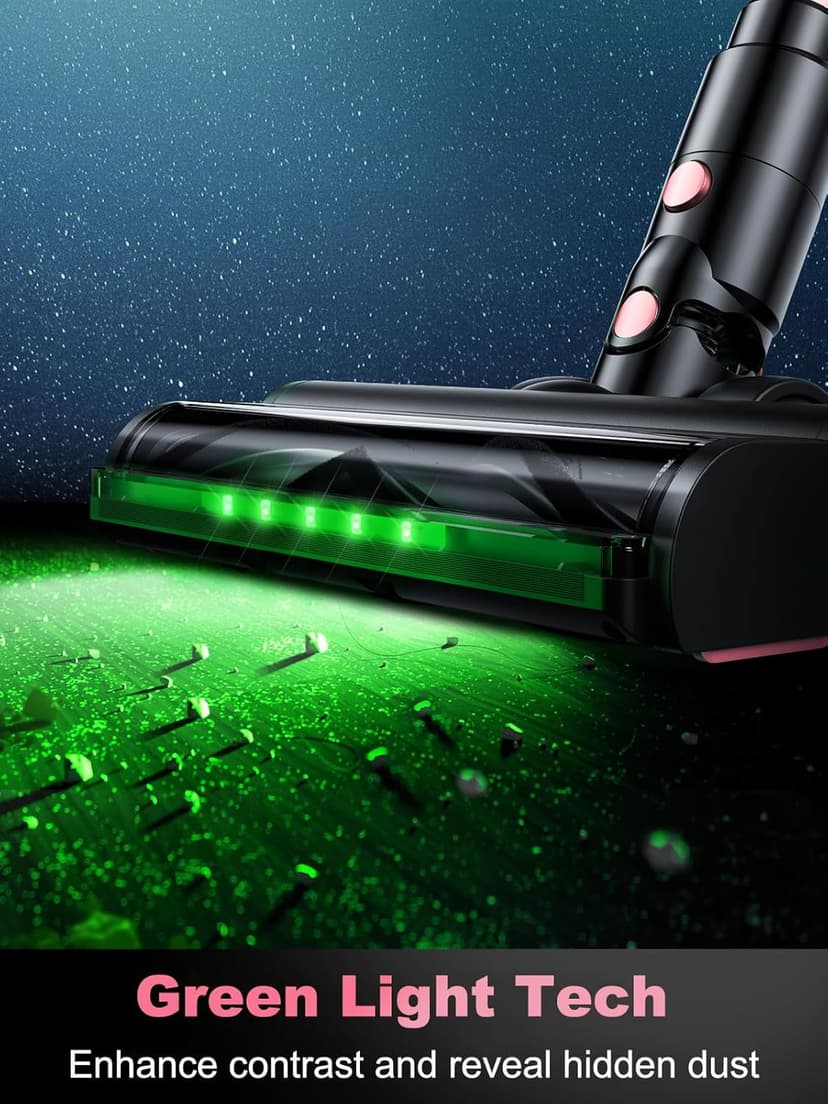Cordless Vacuum Cleaner, 8 in 1 Vacuum Cleaner for Home with LED Display, 3 Suction Modes, Anti-Tangle Brush, 45mins Runtime Lightweight Stick Vacuum for Home Hardwood Floor, Pet Hair, Carpet