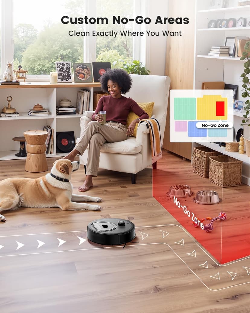 Lefant LiDAR Robot Vacuum and Mop, 450ml Visible Dustbin, Upgraded 190° PSD Obstacle Avoidance, Customized Cleaning, Multi-Floor Mapping, 150 Mins Runtime, 2.4&5G WiFi, Pet Hair & Carpets, M330 Pro