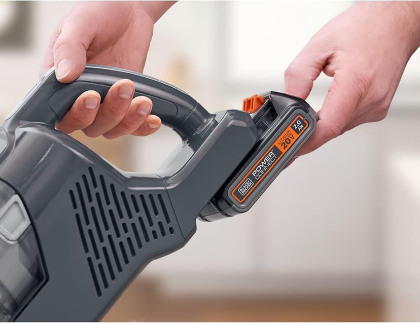 BLACK+DECKER POWERSERIES+ 20V MAX Cordless Stick Vacuum with LED Floor Lights, Lightweight, Removable Battery (BHFEA18D1)
