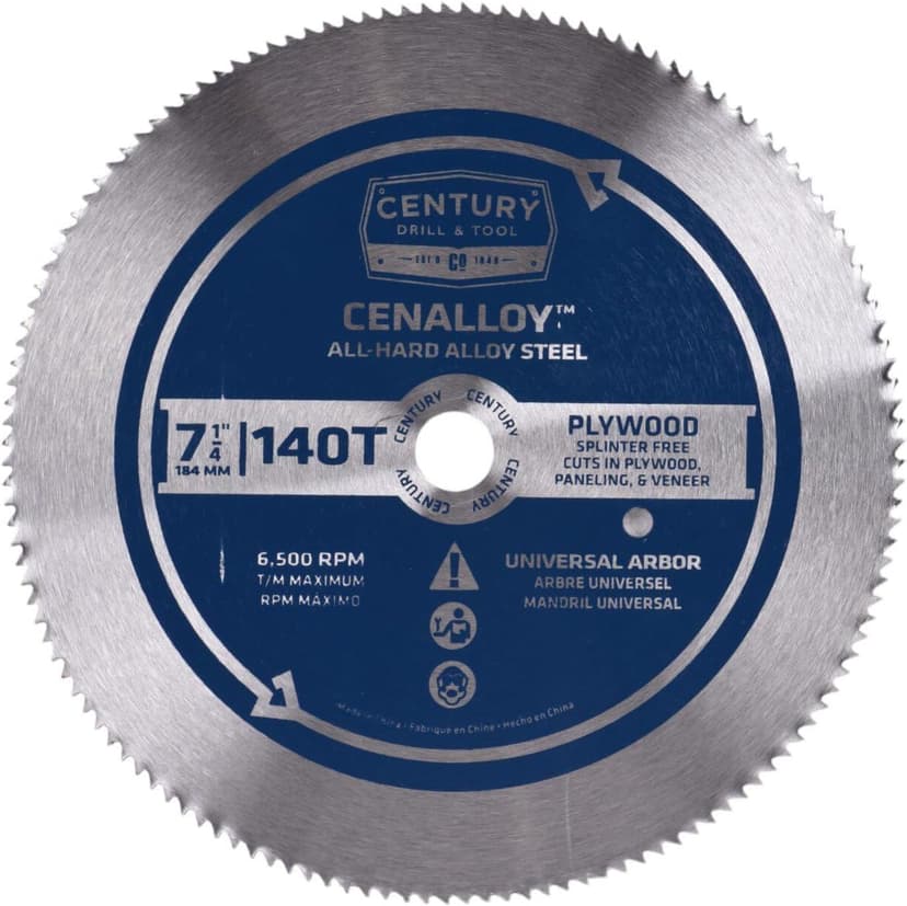 Century Drill & Tool 08240 Cenalloy 7-1/4", 120T Vinyl Siding Circular Saw Blade