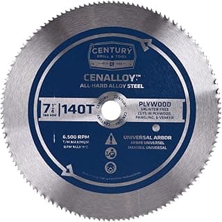 Century Drill & Tool 08240 Cenalloy 7-1/4", 120T Vinyl Siding Circular Saw Blade