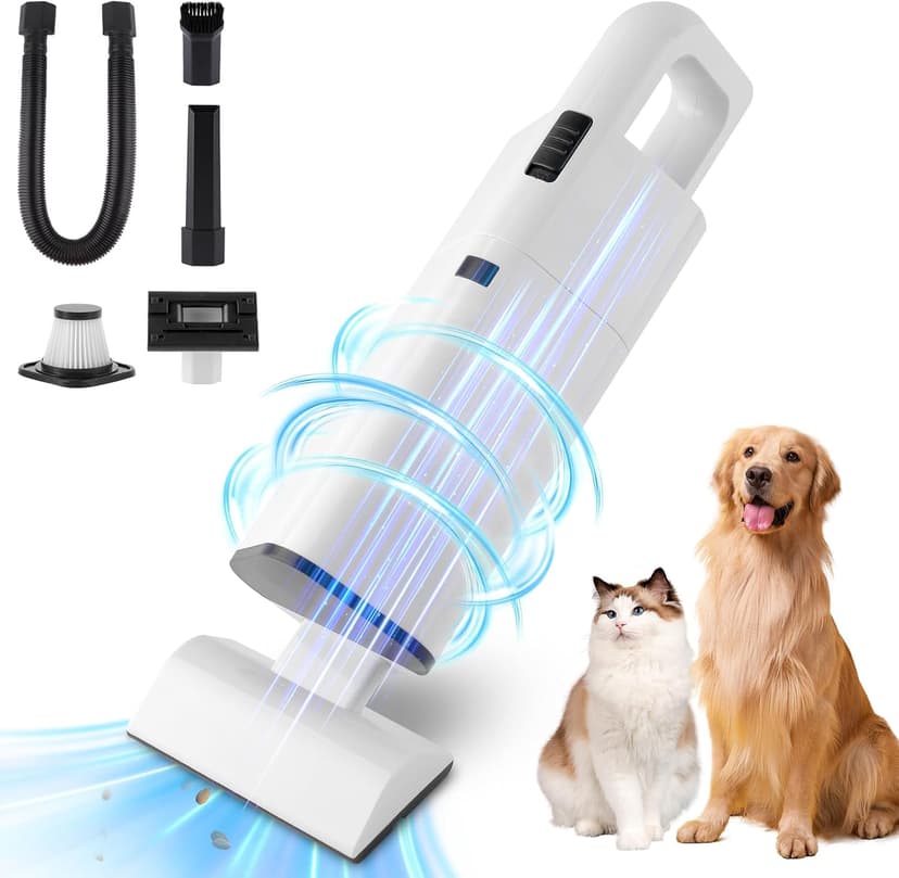 Pet Hair Handheld Vacuum Cordless Car Vacuum, 20000PA High Power, Portable Lightweight Rechargeable Hand Vacuum for Home, Pet and Car