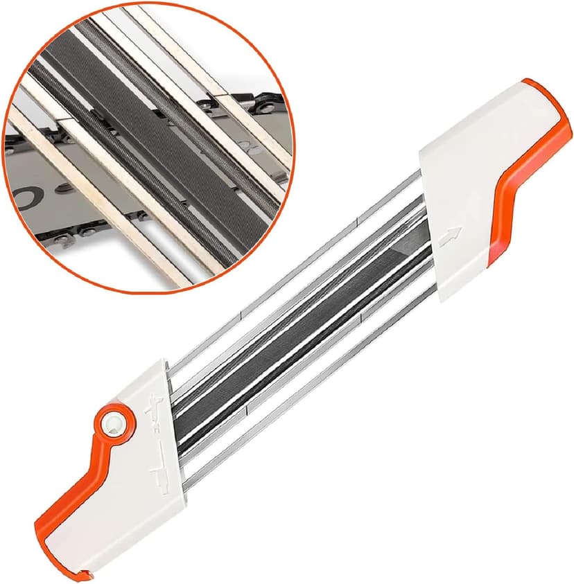 2-in-1 Chainsaw Sharpener with Pitch 3/8" (0.375”), File Diameter 5/32" (4.0 mm), Easy File Chain Saw Sharpener Tool, Replaces 56057504303