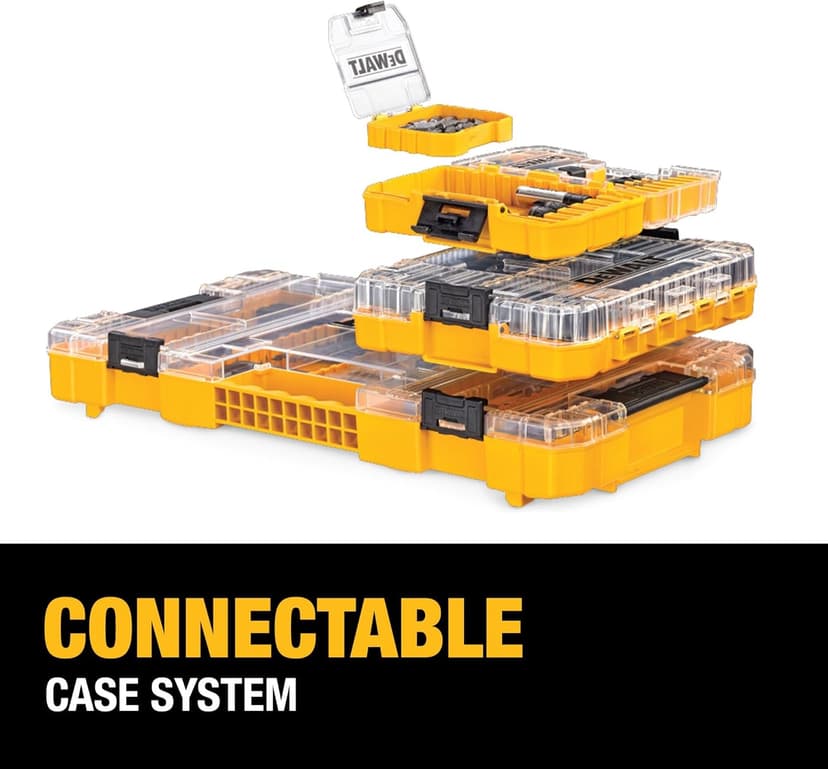 DEWALT Screwdriver Bit Set with Tough Case, 45-Piece (DW2166), Grey/Silver Screwdriving Set with Tough Case