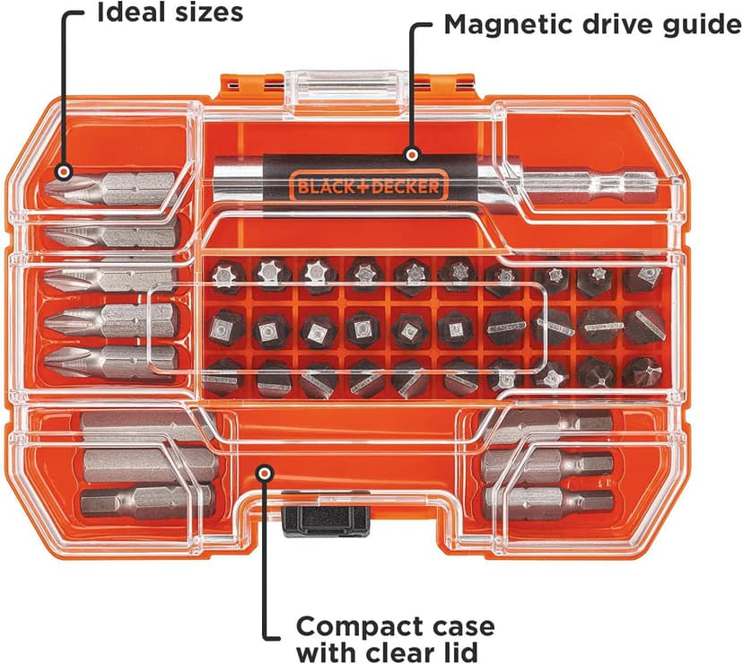 BLACK+DECKER 42-Piece Bit Set for Screwdriver (BDA42SD)