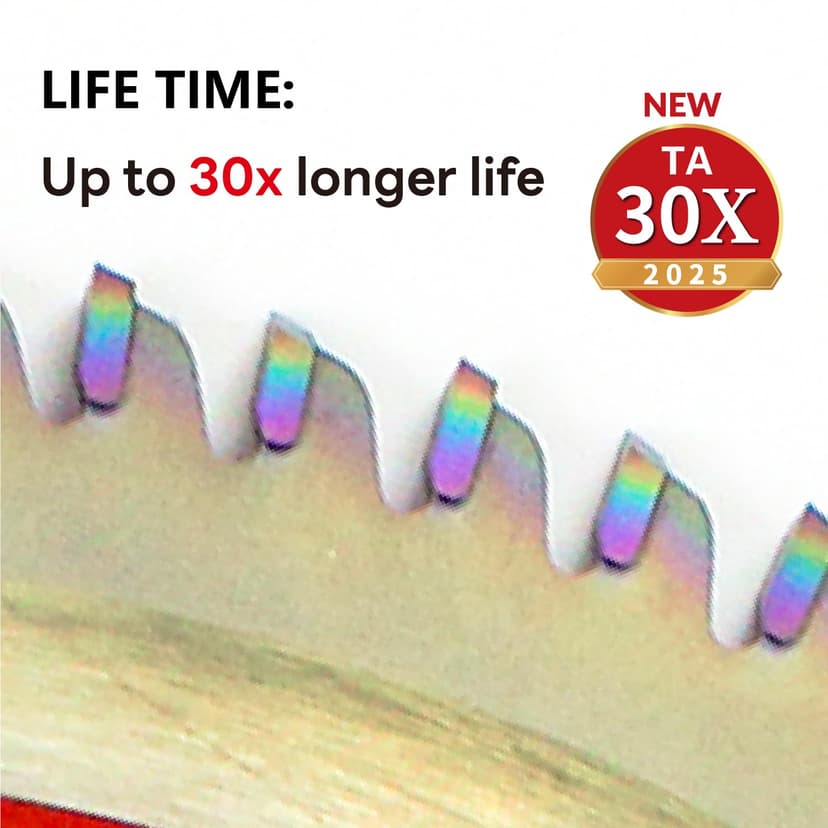 Circular Saw Blades Woodworking TA Series,10" 90-Tooth 5/8" Arbor, for Laminate, Melamine Board, Special Anti-Thermal Adhesion Coating on Cutting Edges -TA, High Finish, Long Life,10" 90T TA