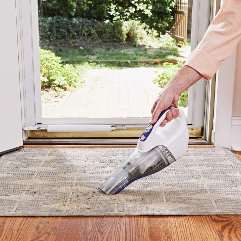 BLACK+DECKER dustbuster QuickClean Pet Cordless Handheld Vacuum with Motorized Upholstery Brush, White (HLVB315JP07)