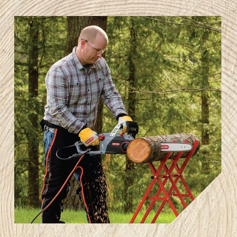 Oregon 15 Amp Powerful Self-Sharpening Corded Electric Chainsaw with 18-Inch (45cm) Guide Bar, Low Kickback 15 Amp Chainsaw, with Integrated Powersharp Chain, 2-Year Warranty (CS1500)