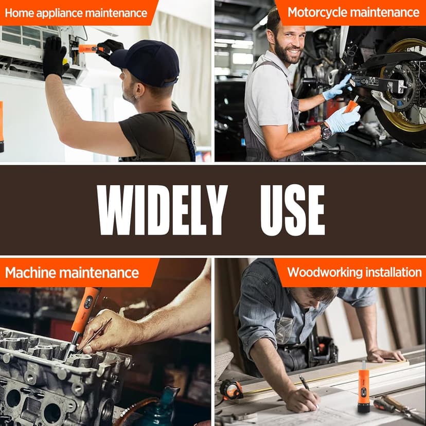 36Pcs Torque Screwdriver Wrench Driver Set 10-70 Inch Pounds lbs with 29 S2 Bits，5 Drive Sockets ，1/4" Socket Adapter for Maintenance,Tools, Bike Repairing and Mounting.