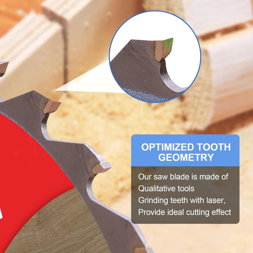 Circular Saw Blades 6-1/2 Inch 3-Pack, 60T for Wood Cutting – Ideal for Hardwood, Plywood, Chipboard – Precision Carbide-Tipped Saw Blades for Smooth Finish