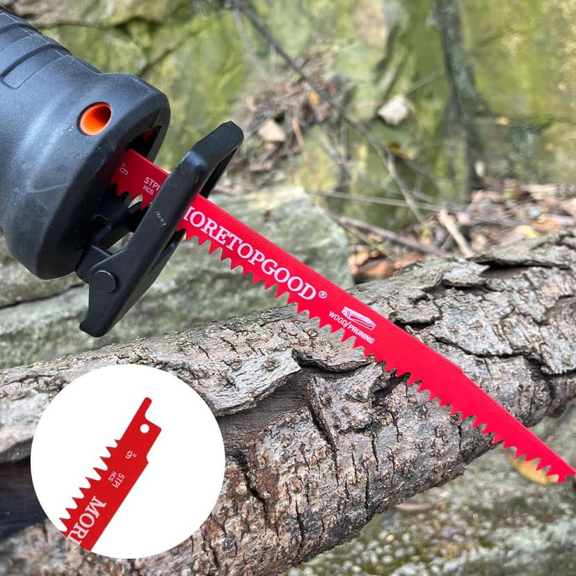 Wood Pruning Reciprocating Saw Blades,6 Inch Saw Blades for Trees Wood Cutting, Wood Saw Blades (5 Pack/5TPI)