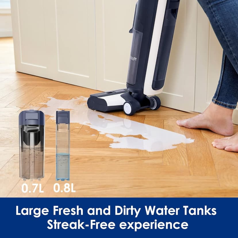 Tineco Floor ONE S5 Smart Cordless Wet Dry Vacuum Cleaner and Mop for Hard Floors & Carpet ONE Spot Essentials Smart Cordless Carpet and Upholstery Spot Cleaner