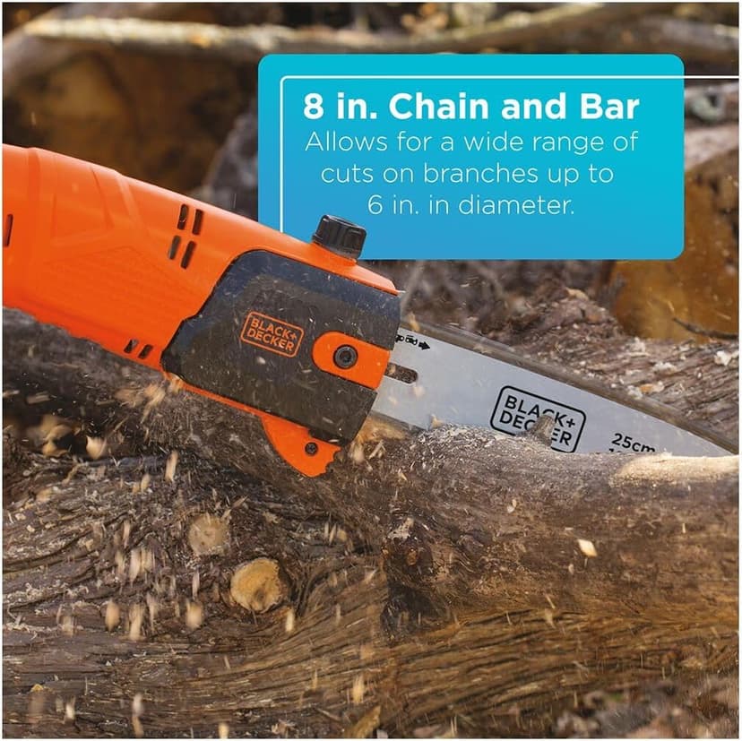 BLACK+DECKER 20V Max Pole Saw for Tree Trimming, Cordless, with Extension up to 14 ft., Bare Tool Only (LPP120B)
