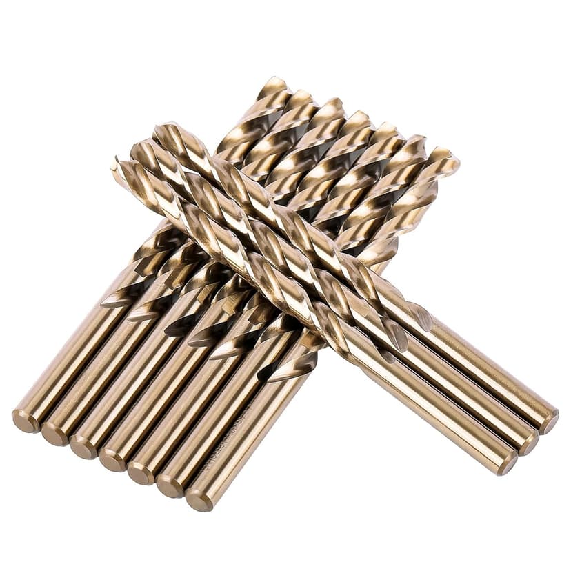 29Pcs Drill Bit Set, 135 Degree Tip High Speed Steel with Black and Gold Finish, Stainless Steel, Plastic and Wood with Metal Indexed Storage Case 1/16"-1/2" (29pcs Black and Gold)