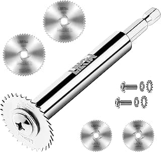 PVC Pipe Inside Cutter(4Pcs Saw Blades) with 1/4" Hex Shank,Plumbing Inside Cutter Internal Plastic ABS Pipe Cutter,1-1/4" & 1-3/4" Or Larger Diameter