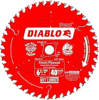 Diablo High-Performance Finish Trim Saw Blade for Wood - 6-1/2" x 40-Teeth, Tico Carbide - D0641X