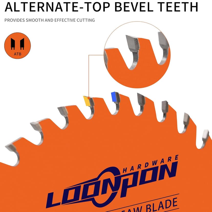 LOONPON 4.5inch HSS Saw Blade 3Pcs,72T Cutting Disc with 7/8 Inch Arbor for Wood Plastic PVC Soft-Metals Cutting