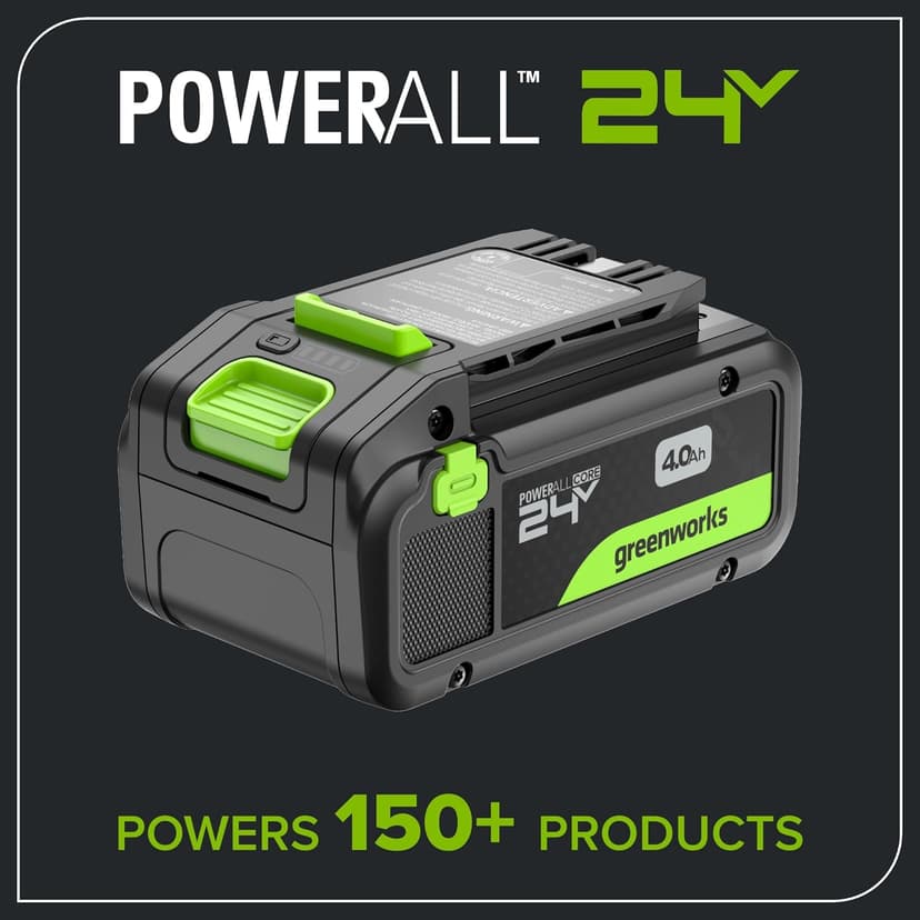 Greenworks 24V Cordless Brushless 400 in-lbs Drill/Driver + 6.5" Circular Saw, 4,800 RPM, Cutting Depth 45°/90° (2) 2.0Ah USB-C Batteries(12,000mAh Power Bank) and 65W USB-C Fast Charger(3-Port)
