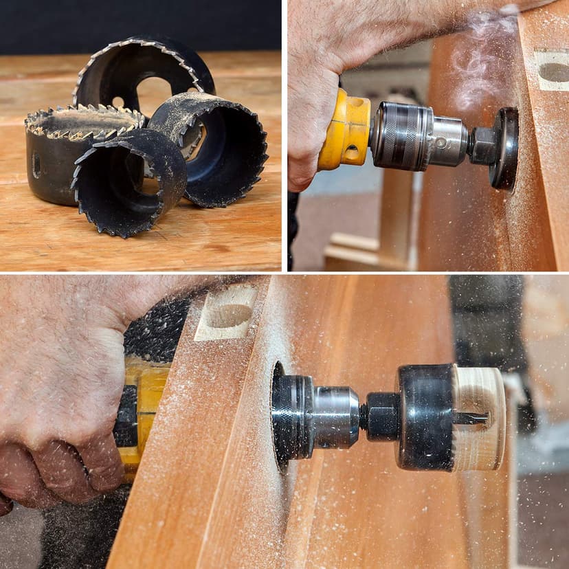 Hole Saw Set, 22PCS Hole Saw Kit with 3/4" to 5" (19mm-127mm) 13Pcs Saw Blades, Mandrels, Installation Plate, Drill Bits, Hex Key with Storage Box, Ideal for Soft Wood, Plywood, Drywall, PVC