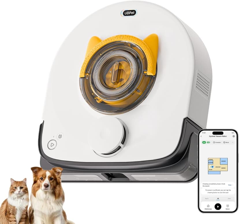 Robot Vacuum for Pet Hair, Automatic Robot Vacuum Cleaner Self Cleaning Brushroll, Robotic Vacuum Ideal for Carpet, 22,000 Pa Square