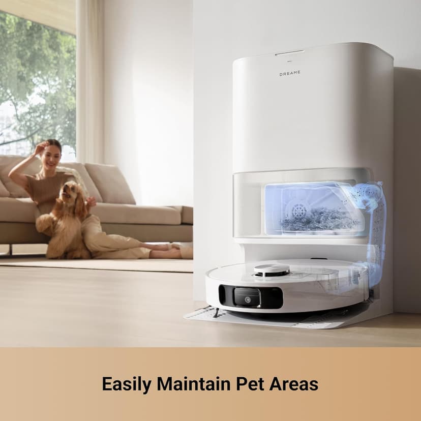 DREAME L10s Ultra Gen 2 Robot Vacuum and Mop, 10,000Pa Suction, MopExtend Technology, All-in-One Base Station, Pet-Friendly, Versatile Carpet Cleaning, DuoScrub Mopping System, Smart Pathfinder Tech