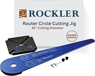 Rockler Ellipse Router Circle Cutting Jig – Easy to Use Circle Routing jig - Plunge Router Jigs for Wood Working – Jigsaw Guide for Cutting with Guide Arm, Dovetail Keys, and More