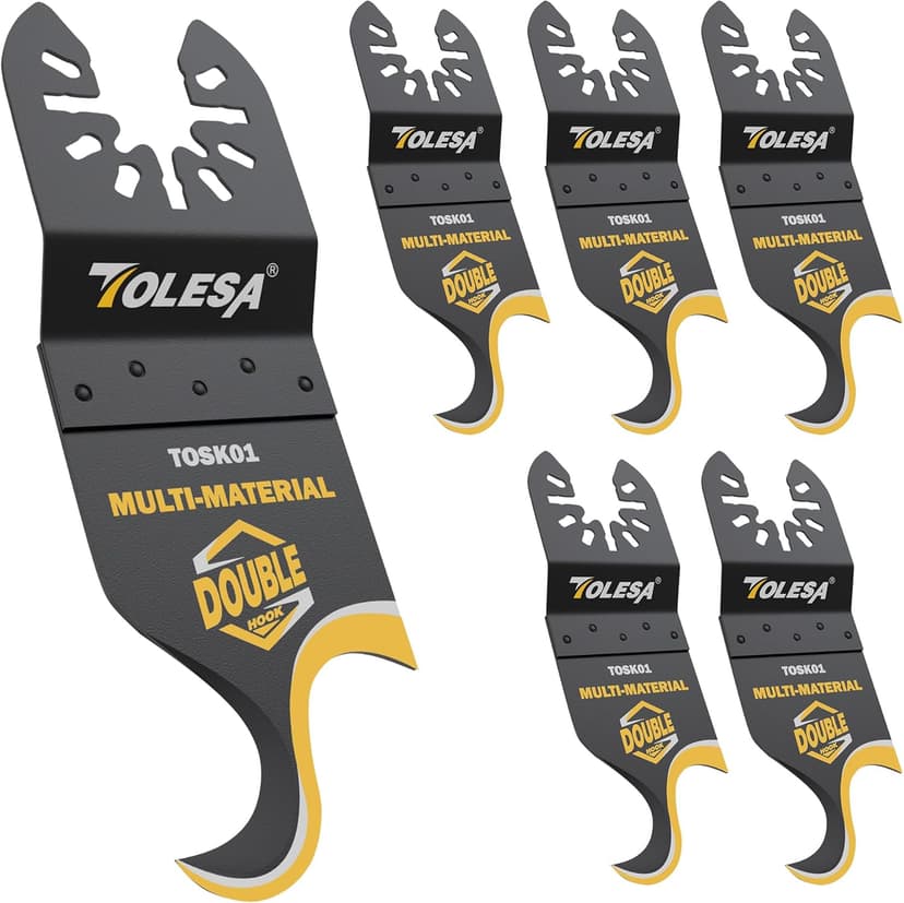 Oscillating Multi tool Hook Knife Blade, 5 PCS Multitool Saw Blades for Cutting Soft Materials Roofing Shingles, PVC Floor Carpet, Cardboard