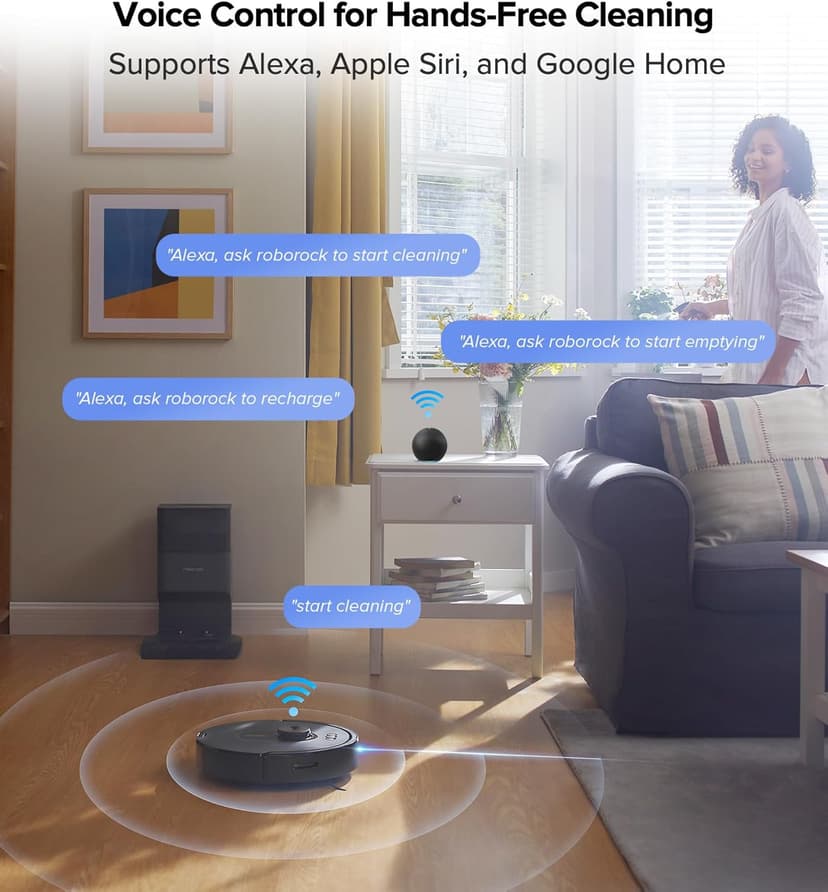roborock Q5 Max+ Robot Vacuum with Self-Empty Dock, Upgraded from Q5+, 5500 Pa Suction, DuoRoller Brush, Hands-Free Cleaning for up to 7 Weeks, PreciSense LiDAR Navigation, App & Voice Control