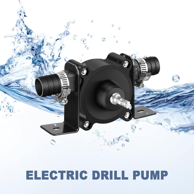 6 Pack Electric Drill Pump Portable Water Transfer Pump, Hand Drill Pump Self-priming Transfer Pump for Water Oil Gasoline Fuel