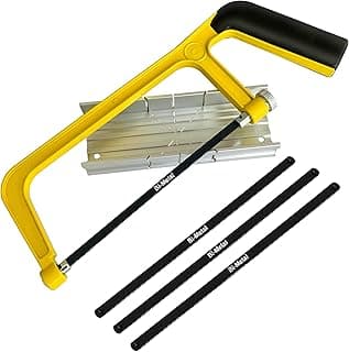 6 in. Mini Hacksaw Set - 150mm Extra Fine Cut Hack Saw Sets and 3pcs Extra Bi-Metal Blades for Wood and Metal