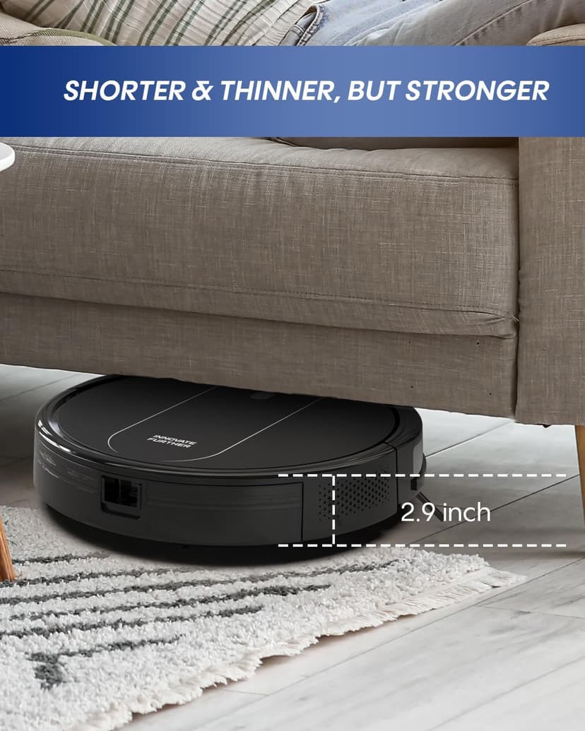3-in-1 Robot Vacuum and Mop 4000Pa Strong Suction Robot Vacuum Cleaner & Smart Navigation & Alexa/APP Control & Central Brush & Auto Recharge, Vacuum Robot for Pet Hair, Hard Floors & Low-Pile Rugs