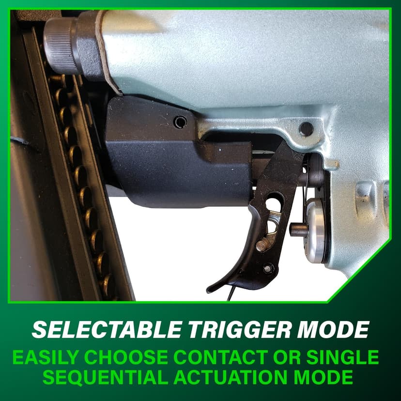 Metabo HPT Framing Nailer, Pro-Preferred Pneumatic Power Nailer & Framing Tool for Flooring, Roof Decking, Selectable Trigger & Rafter Hook, 21° 2" to 3-1/4" Plastic Collated Nails, NR83A5
