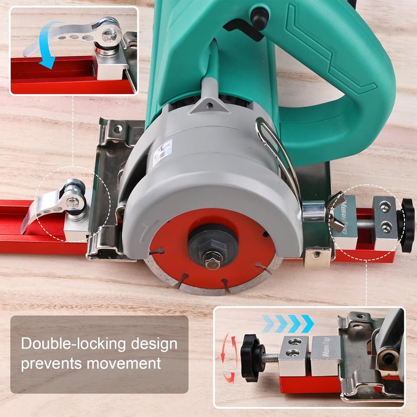 Circular Saw Guide Rail Fits 12" Saw Base, Aluminum Adjustable Cutting Machine Base Guide for Woodworking, Electric Circular Guide Specially Designed for Precision Cutting and Milling Tasks