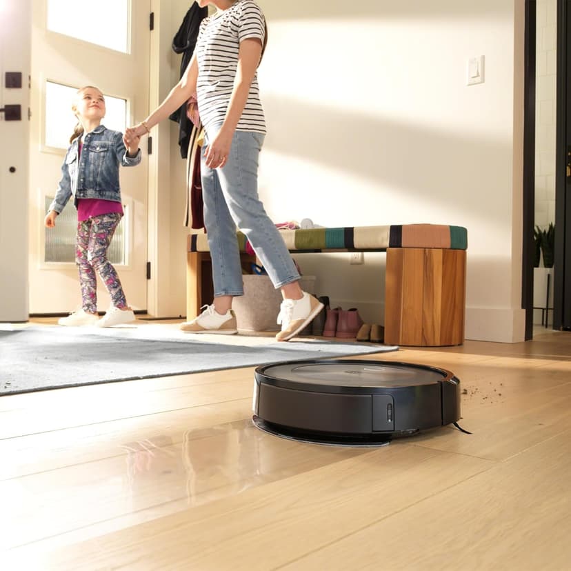 iRobot Roomba Combo j5+ Self-Emptying Robot Vacuum & Mop – Identifies and Avoids Obstacles Like Pet Waste & Cords, Empties Itself for 60 Days, Clean by Room with Smart Mapping, Works with Alexa​
