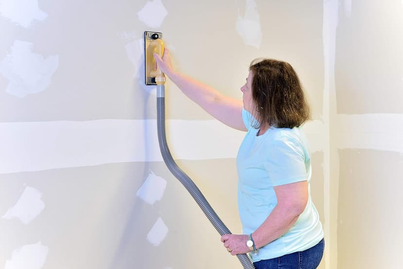 Hyde Tools 09165 Dust-Free Drywall Vacuum Hand Sander with 6-Foot Hose