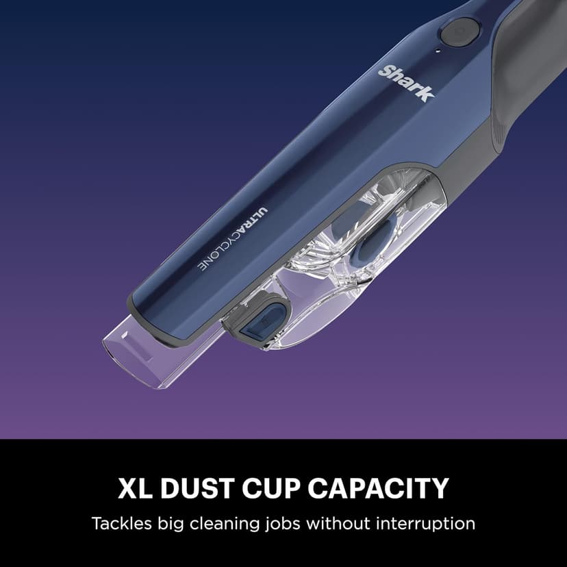 Shark CH964AMZ 2-in-1 Cordless & Handheld Vacuum Ultracyclone System, Ultra-Lightweight and Portable for Car and Home, Washable Filter, XL Dust Cup, Crevice Tool & Scrubbing Brush, Blue